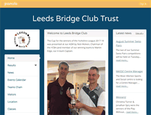 Tablet Screenshot of leedsbridgeclub.com